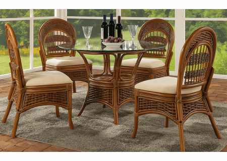Rattan Dining Set: Tigre Bay Dining Set of 5