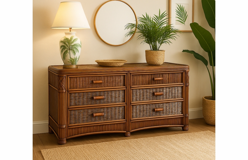 Rattan Double Dresser - Barbados