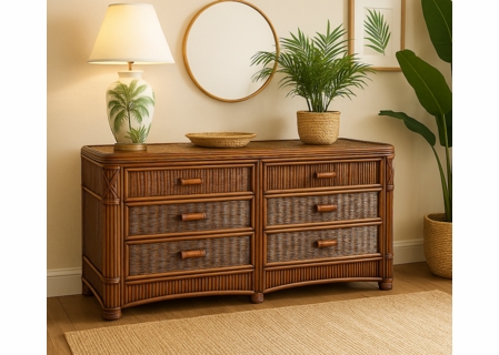 Rattan Double Dresser - Barbados