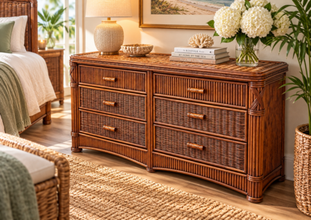 Rattan Double Dresser Barbados