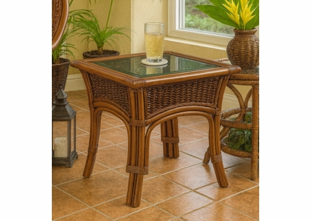 Rattan End Table - Tigre Bay