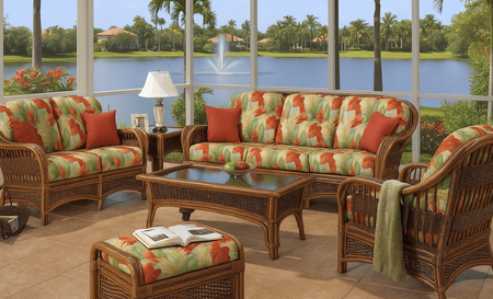 Tigre Bay Rattan Set of 5 -loveseat NOT included