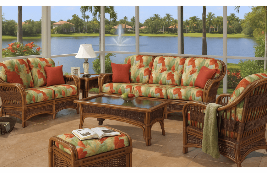 Rattan Furniture Set of 6 - Tigre Bay