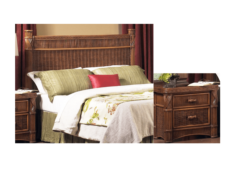 Barbados Headboard and Nightstand Set