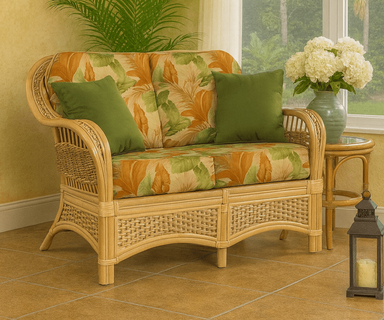 Rattan Loveseat: Tropical Breeze Collection