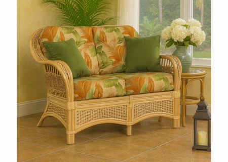 Rattan Loveseat: Tropical Breeze Collection