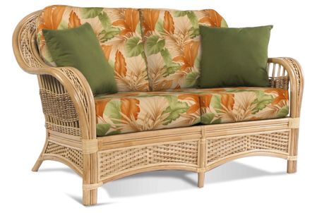 Rattan Loveseat - Tropical Breeze