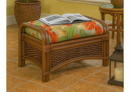 Rattan Ottoman - Tigre Bay