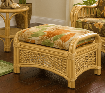 Rattan Ottoman | Tropical Breeze