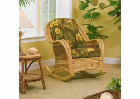 Rattan Rocker: Tropical Breeze