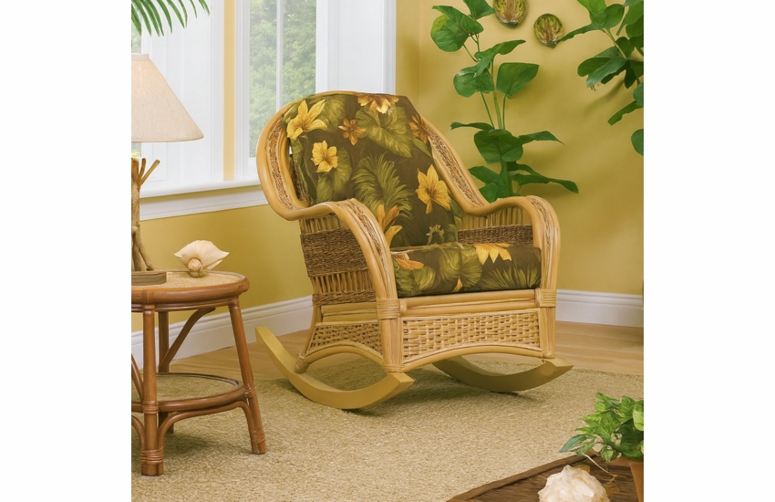 Rattan Rocker: Tropical Breeze