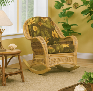 Rattan Rocker: Tropical Breeze