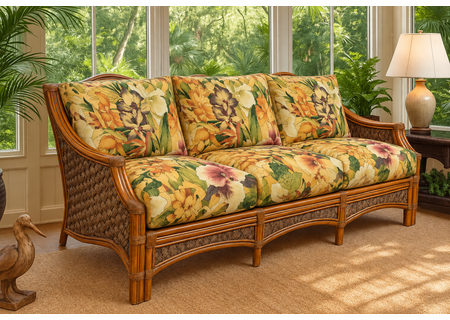 Rattan Sofa - Maui Brownwash
