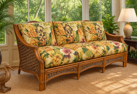 Rattan Sofa - Maui Brownwash