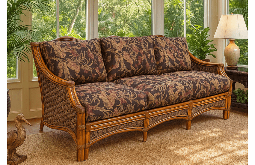 Rattan Sofa - Ubud Grove Brownwash