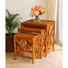 Rattan Stack Tables: Set of 3