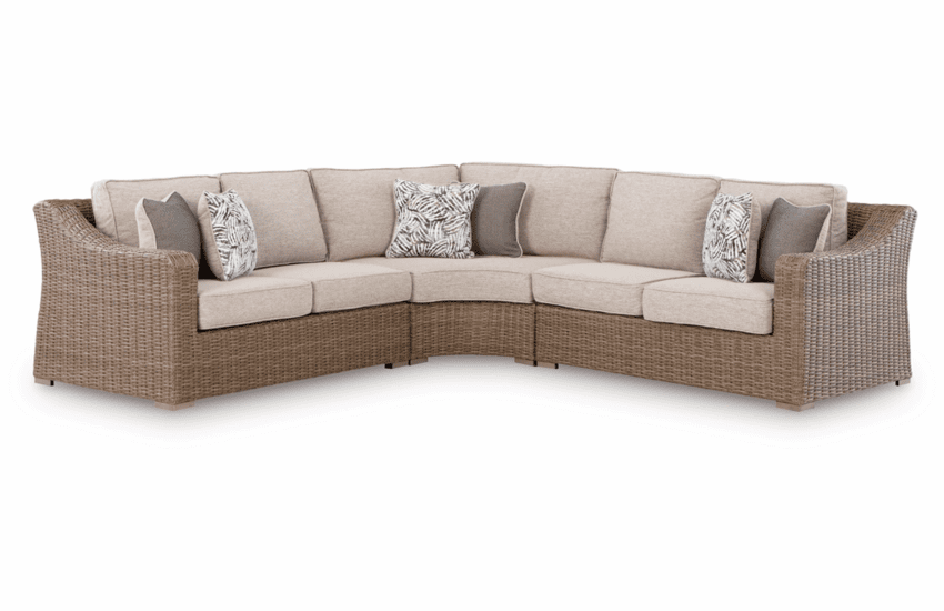Roslyn Outdoor Wicker 3 Piece Sectional