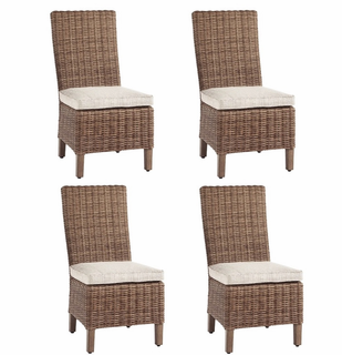 Roslyn Outdoor Wicker Dining chairs set of 4