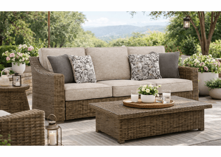 Roslyn  Outdoor Wicker Sofa
