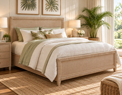 Braxton Culler Sabal Bay Queen Wicker Complete Bed (Available in 30 Finish Choices)