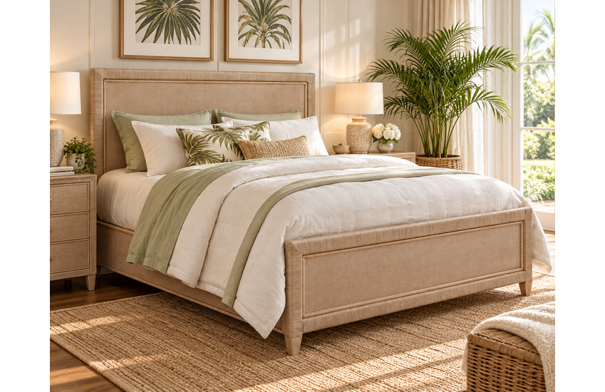 Braxton Culler Sabal Bay Queen Wicker Complete Bed (Available in 30 Finish Choices)
