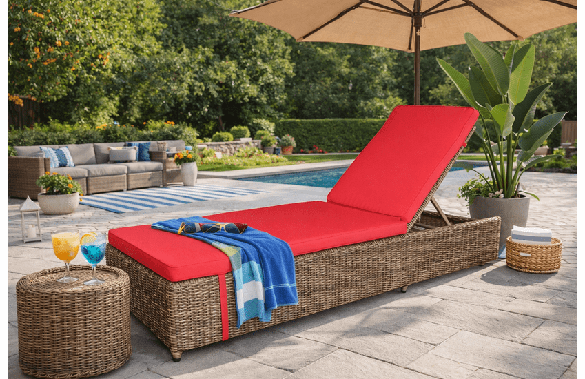Santa Barbara Outdoor Wicker Chaise Lounge