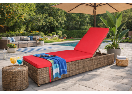 Santa Barbara Outdoor Wicker Chaise Lounge