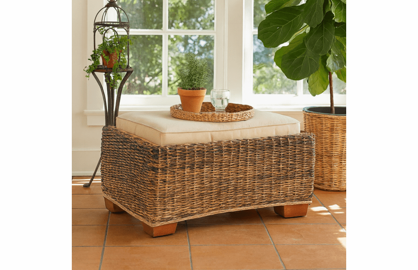 Seagrass Ottoman - St. Kitts