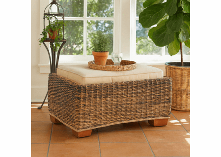 Seagrass Ottoman - St. Kitts