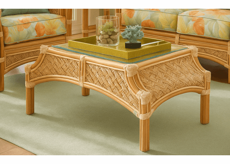 Seagrass Rattan Coffee Table - Ubud Grove Natural