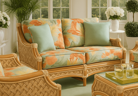 Seagrass Rattan Loveseat - Spice Islands Mauna Loa Natural