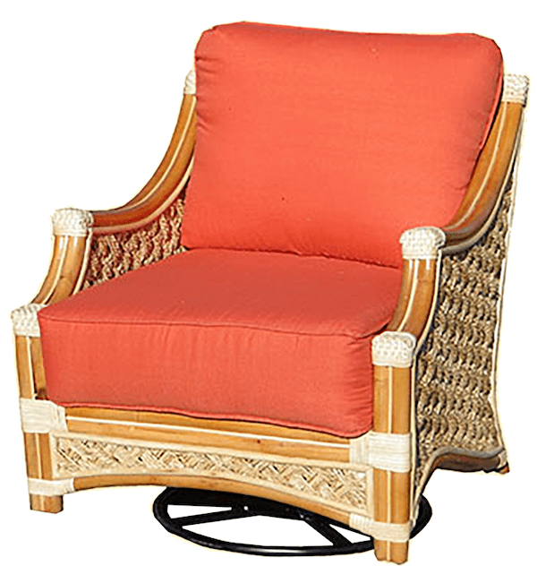 Seagrass Rattan Swivel Rocker- Doral