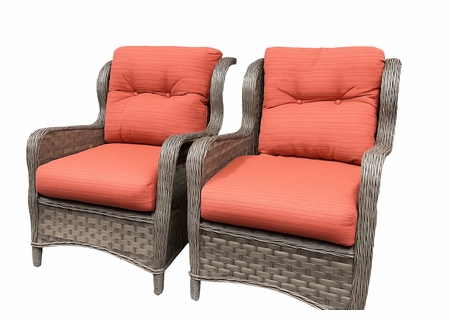 Set of 2 Outdoor Wing Chairs 