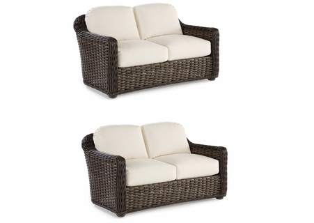 Set of 2 LaneVenture  Southampton Loveseats Available In Tuscan Brown