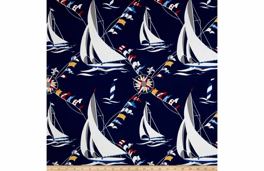 Set Sail Navy  fabric 