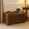 Small Wood Lined  Wicker Trunk - Savannah