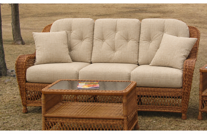 Sofa Cushion Set - Wicker Style (6 Cushions)