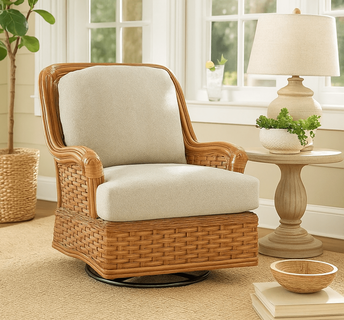Braxton Culler Somerset Rattan Swivel Glider Chair
