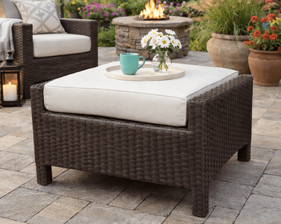 Sonoma Outdoor Wicker Ottoman Rectangular