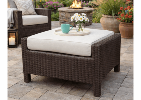 Sonoma Outdoor Wicker Ottoman Rectangular 