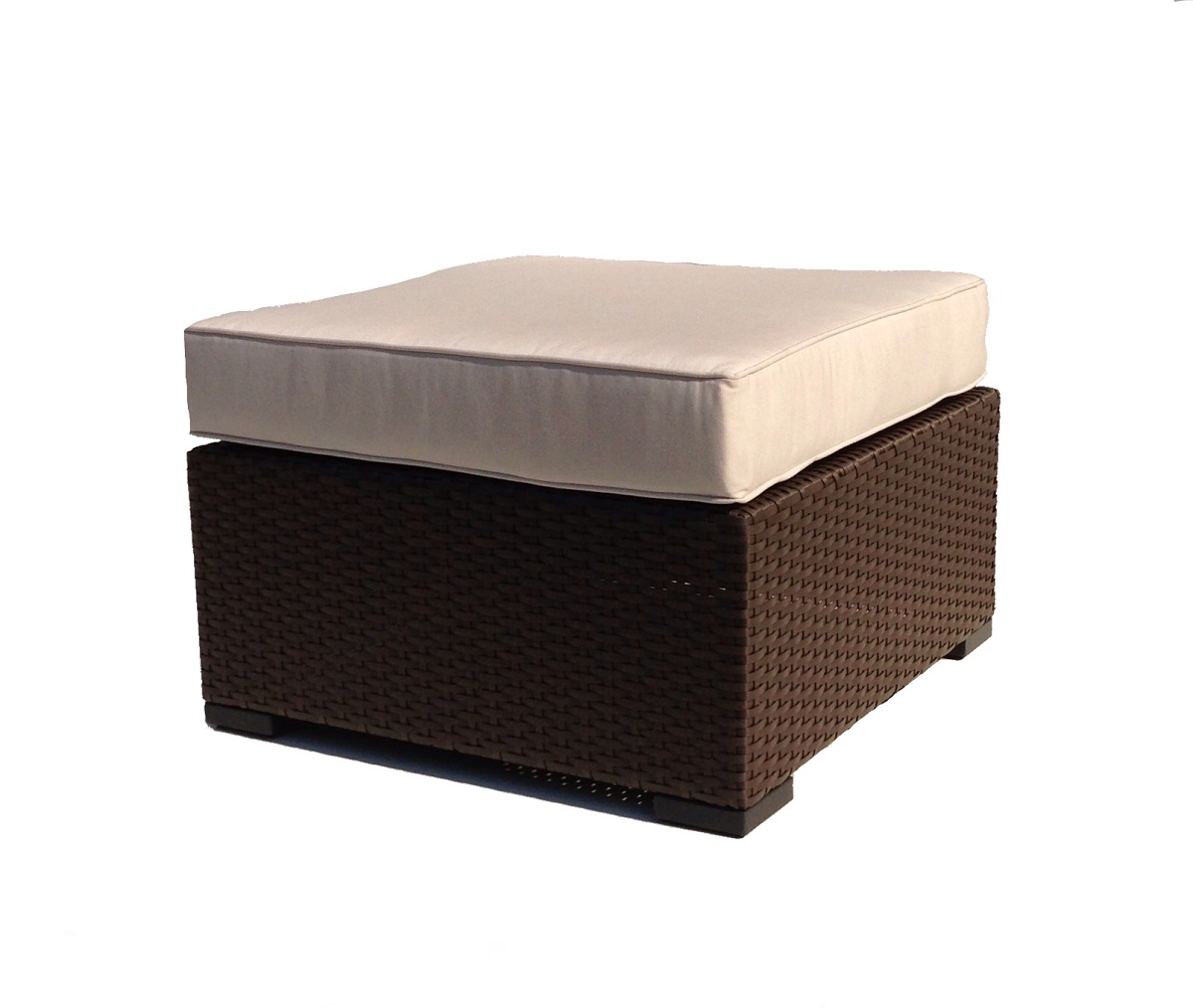 Sonoma outdoor Wicker Ottoman with cushion