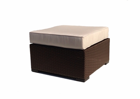 Sonoma outdoor Wicker Ottoman with cushion