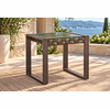 Sorrento Outdoor Wicker End Table with Glass Top