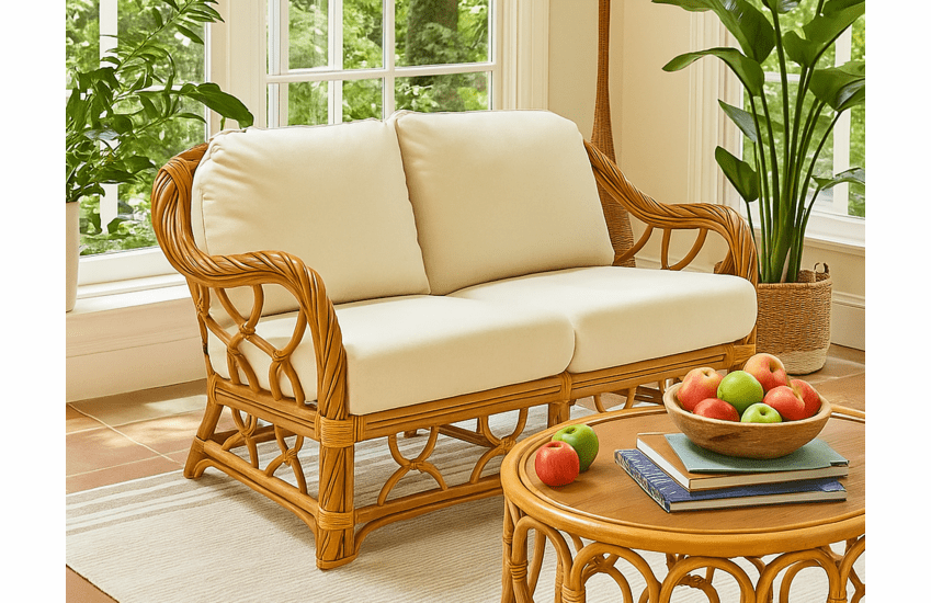 Maui Rattan Loveseat