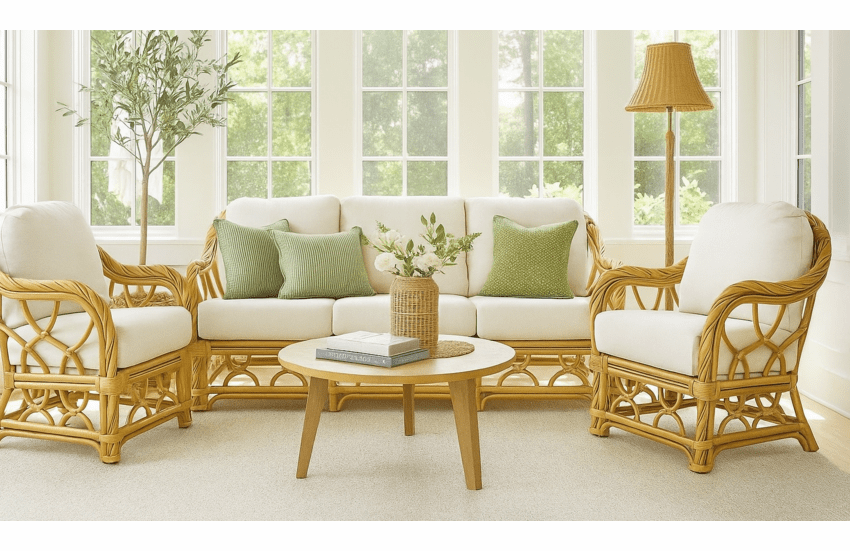 Maui Rattan Set of 3: Sofa and 2 Chairs