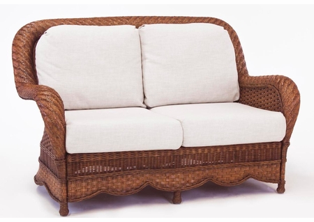 South Seas Rattan Autumn Morning Loveseat Replacement Cushions