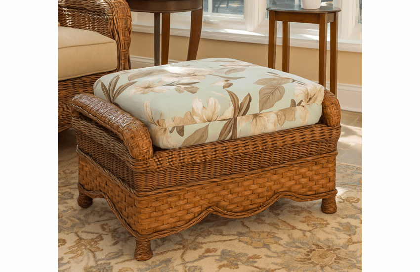 Casablanca Wicker Ottoman