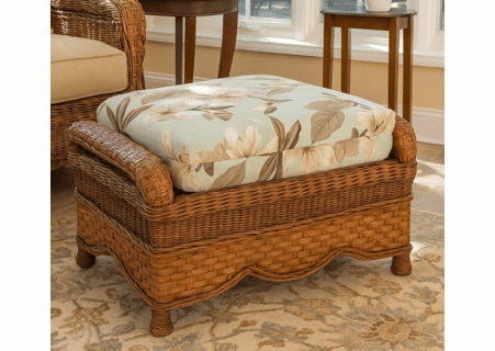 Casablanca Wicker Ottoman