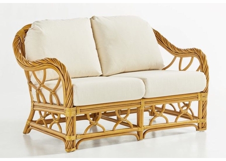South Seas Rattan New Twist Loveseat Replacement Cushions