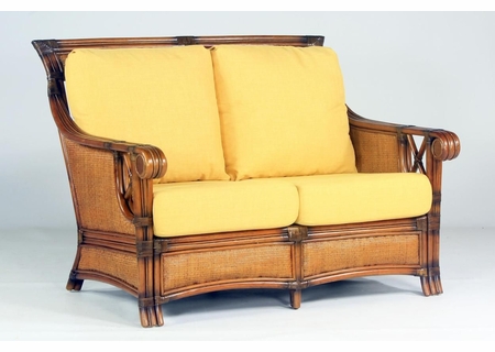 South Seas Rattan Pacifica Loveseat Replacement Cushions